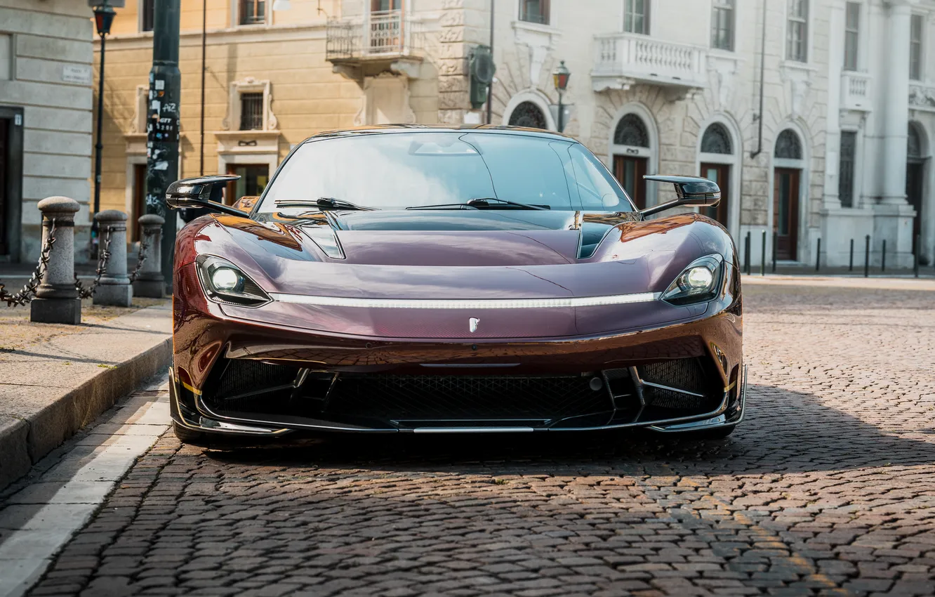 Фото обои вид спереди, гиперкар, единственный экземпляр, hypercar, 2025, Pininfarina Battista, the only instance, Novantacinque