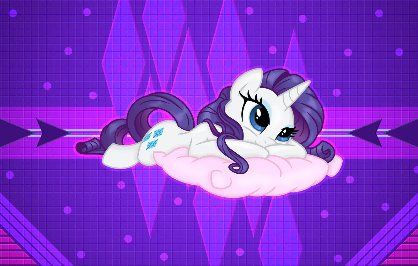 Фото обои узор, пони, фиолетовый фон, My Little Pony