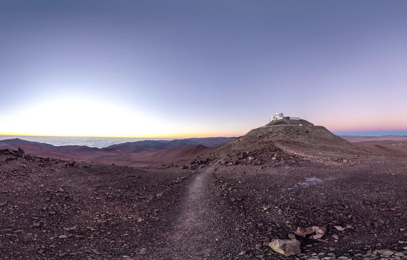 Фото обои обсерватория, Chile, Paranal Observatory, road of astronomy paradise