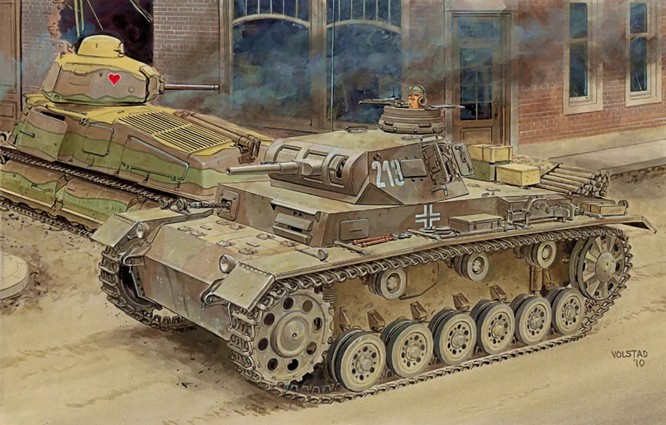 Фото обои tank, ww2, panzer 3, panzer, german tank
