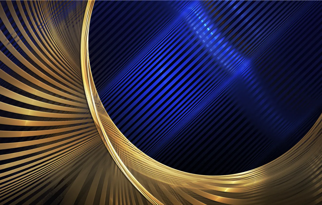 Фото обои gold, blue, wave, shine, yesteryear
