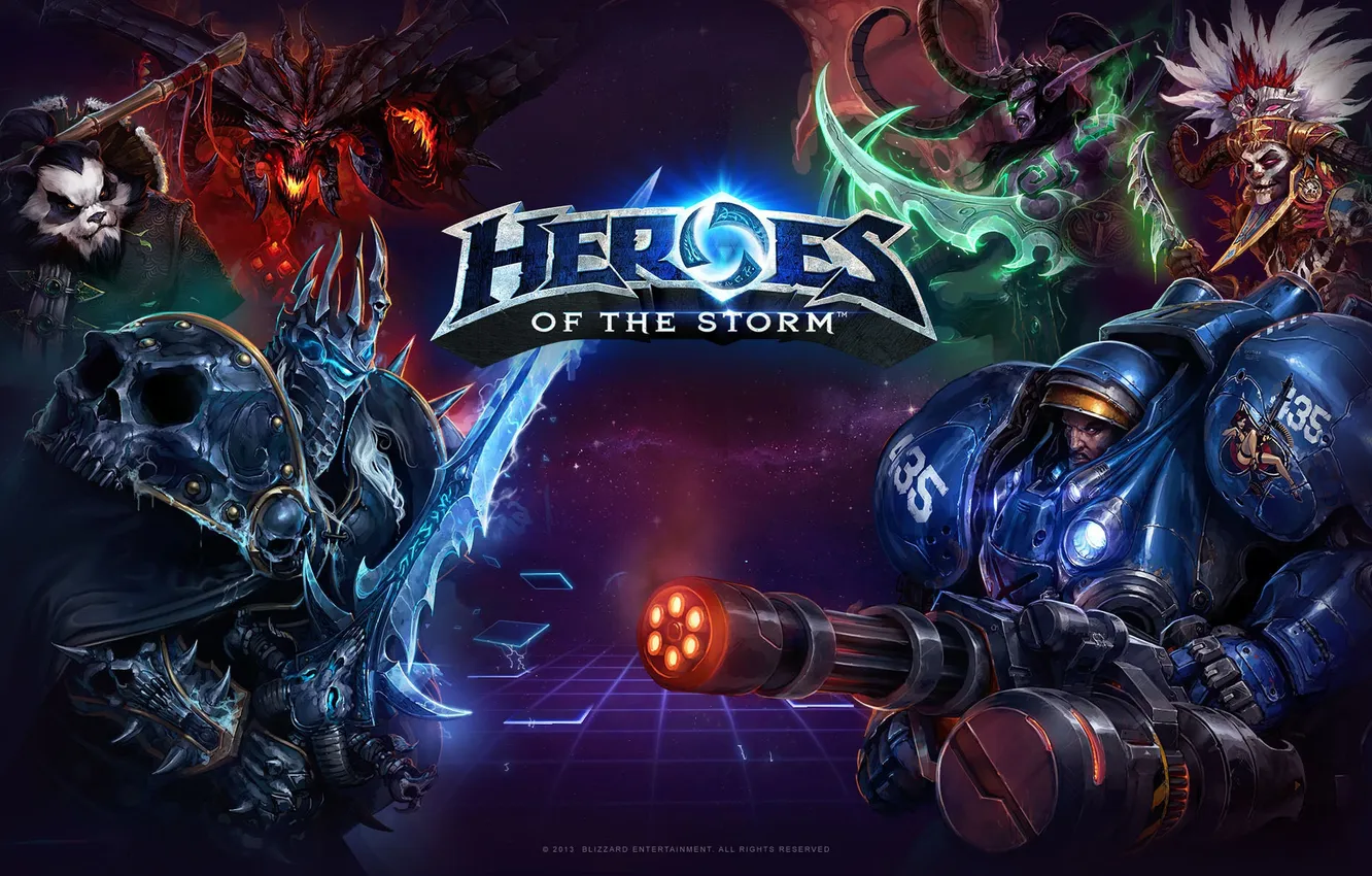 Фото обои World of Warcraft, Blizzard, Diablo, StarCraft, Heroes of the Storm