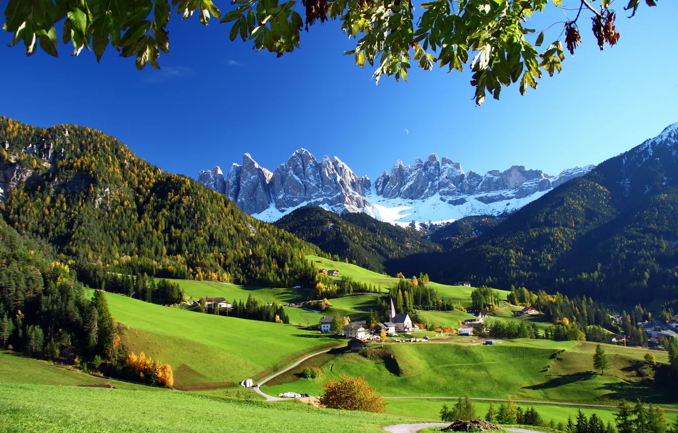 Фото обои пейзаж, горы, природа, фото, Италия, луга, Funes