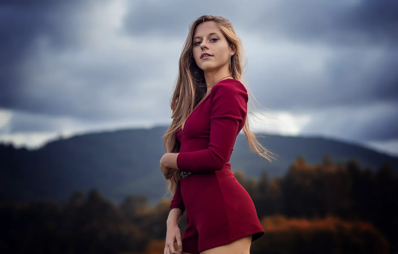 Фото обои взгляд, девушка, Alejandra