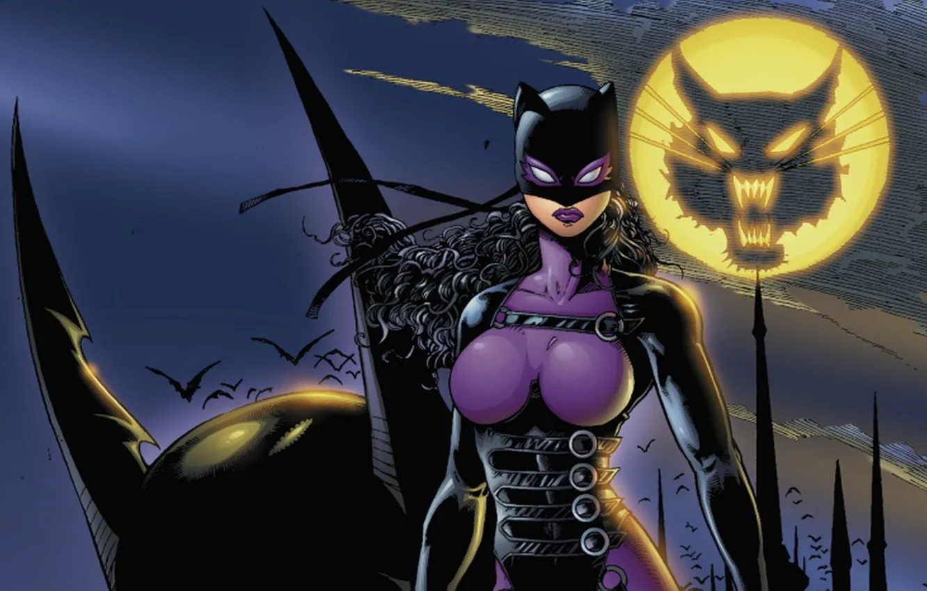 Фото обои night, uniform, latex, Catwoman Guardian Of Gotham