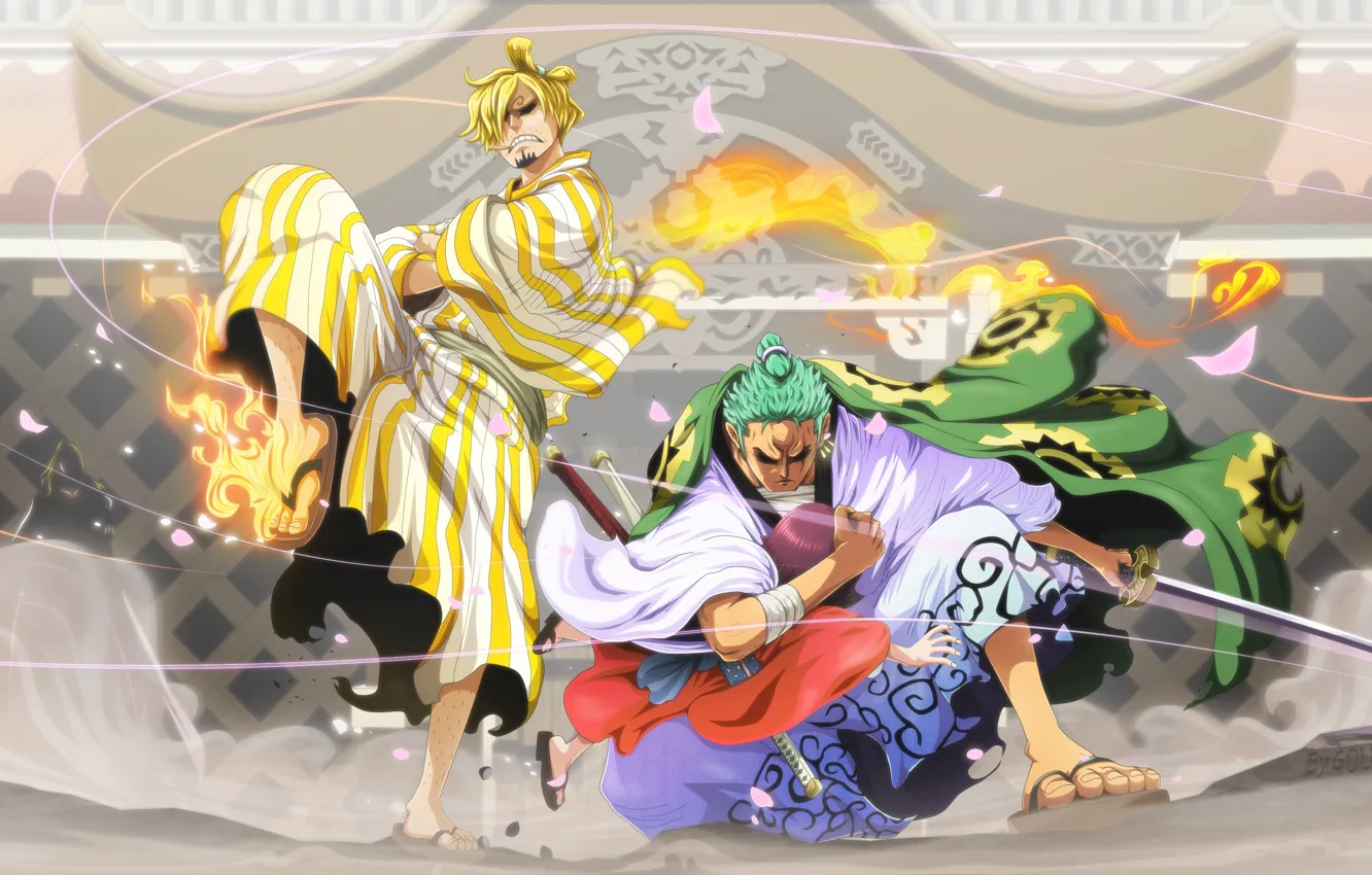 Фото обои One Piece, anime, asian, manga, kimono, oriental, asiatic, sugoi