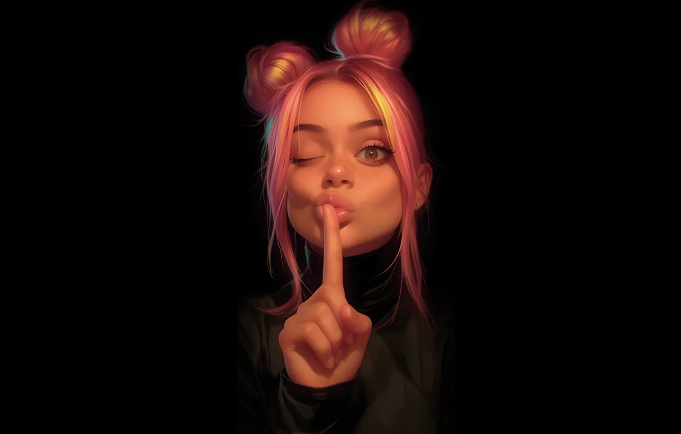 Фото обои girls, face, blondes, ai art