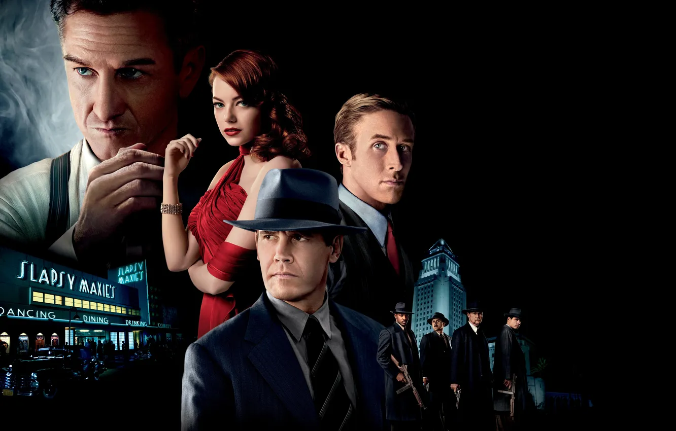 Фото обои боевик, Охотники на гангстеров, Gangster Squad
