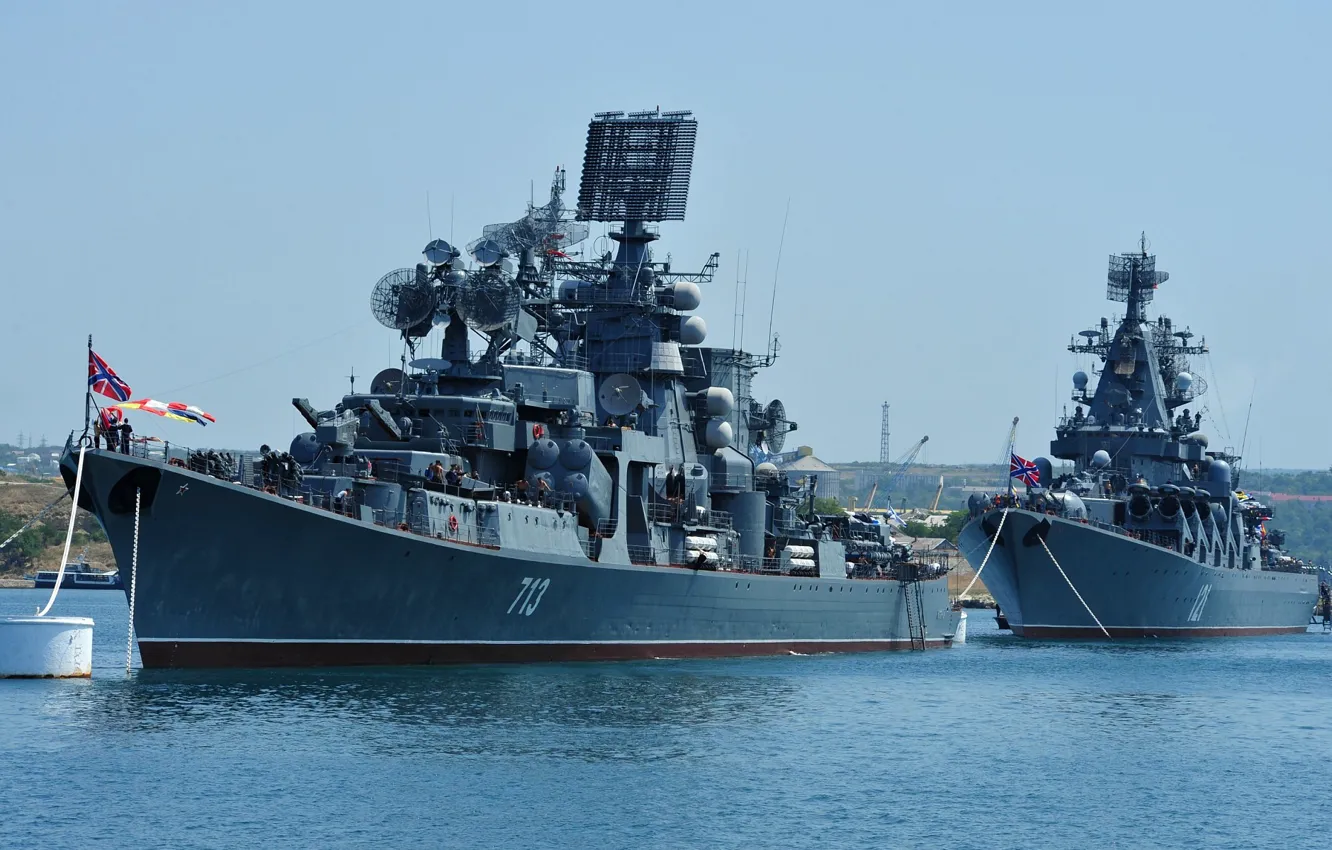 Фото обои корабль, корабли, большой, Москва, флот, Россия, крейсер, ракетный