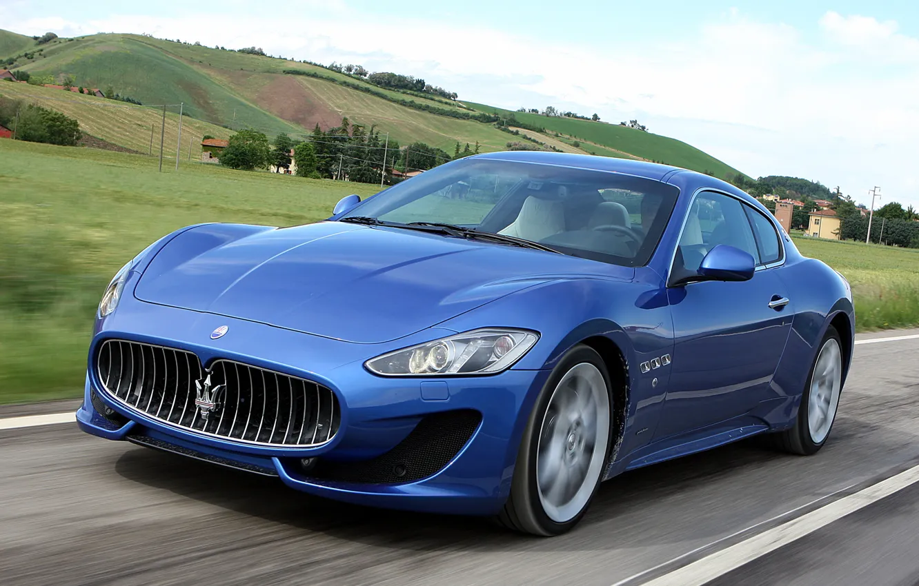 Фото обои дорога, машина, Maserati, скорость, GranTurismo, Sport