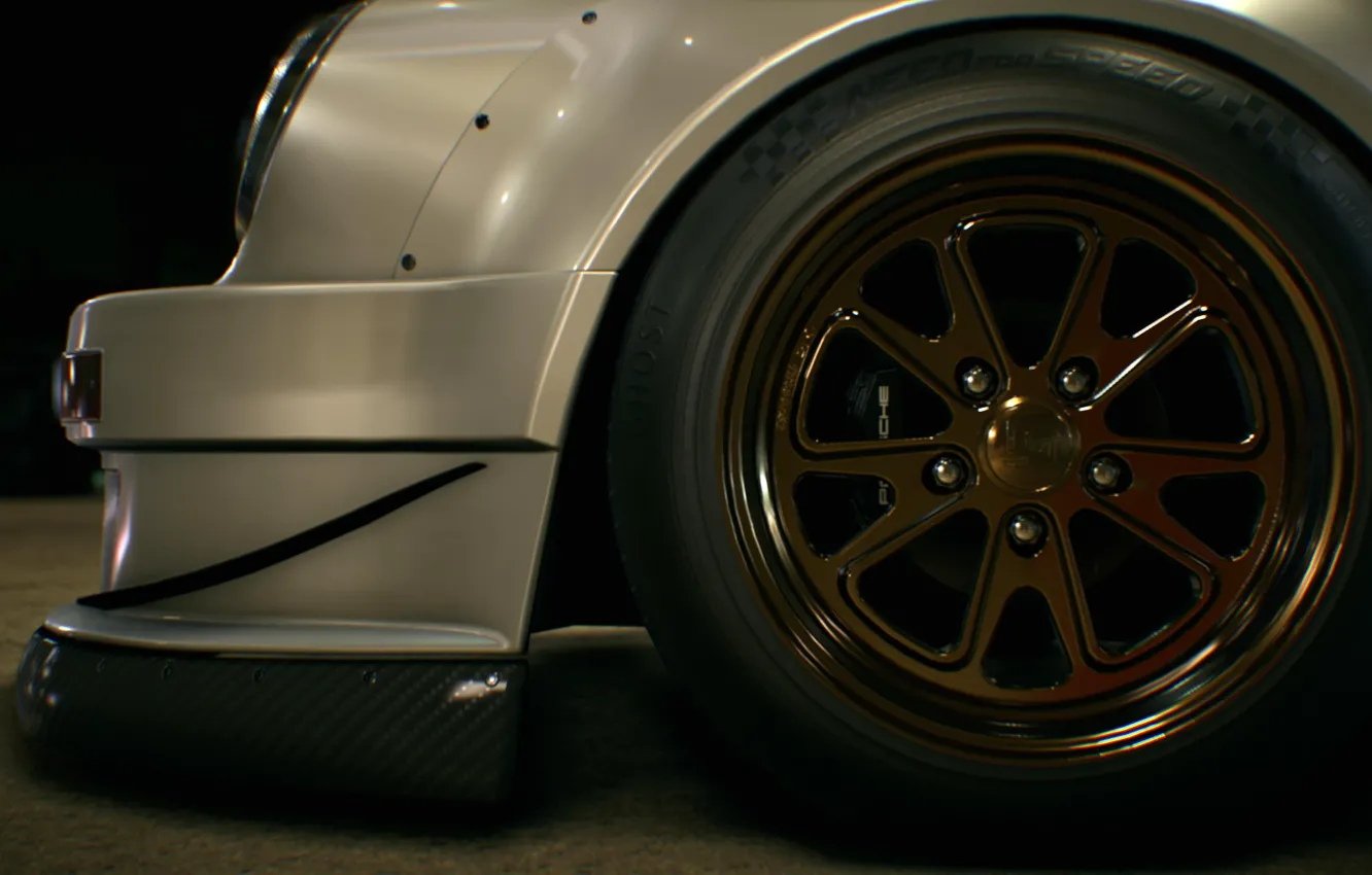 Фото обои колесо, Porsche, перед, диск, сбоку, nfs, 2015, нфс