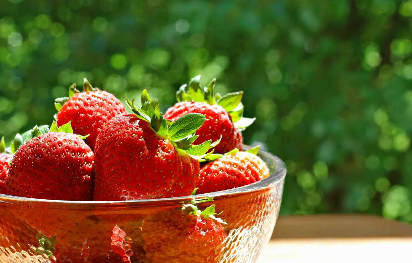 Фото обои ягоды, клубника, красные, миска, fresh, спелая, strawberry, berries