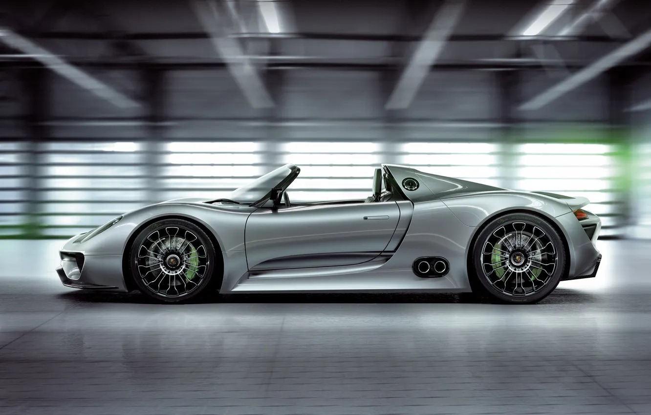 Фото обои Concept, Porsche, концепт, суперкар, порше, вид сбоку, Spyder, 918