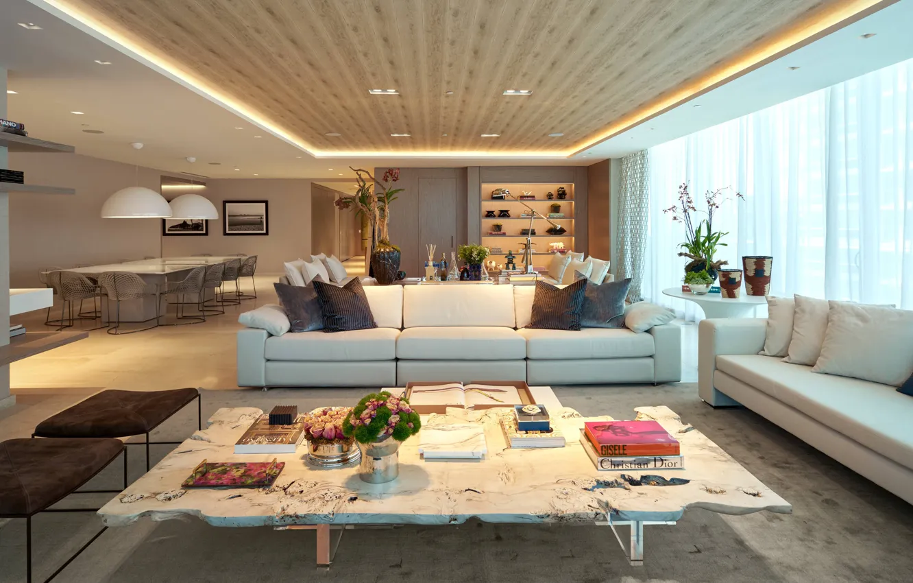Фото обои дизайн, интерьер, гостиная, столовая, Fendi Chateau, by Design Solutions