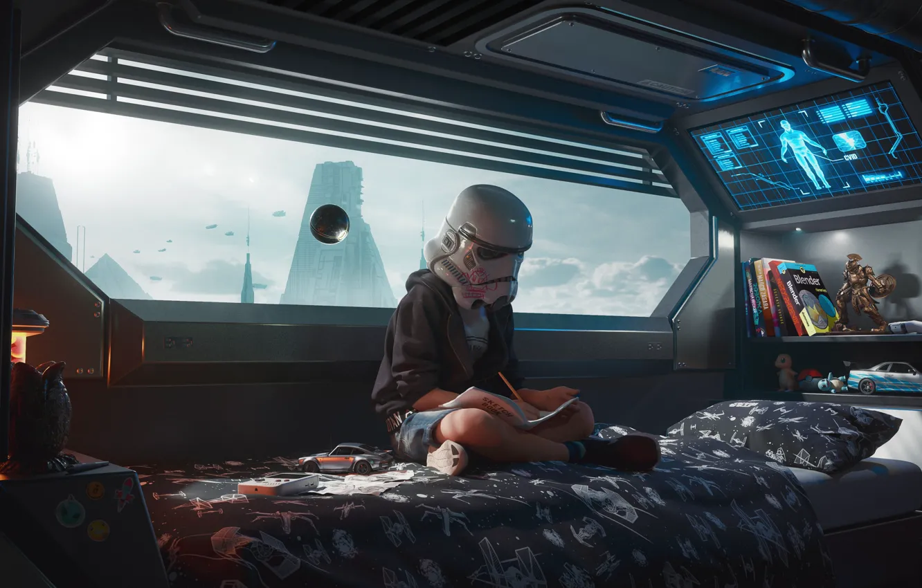 Фото обои Robots, Alien, Blender, Destiny, Journey, Starwars, Fastandfurious, Shaun J.