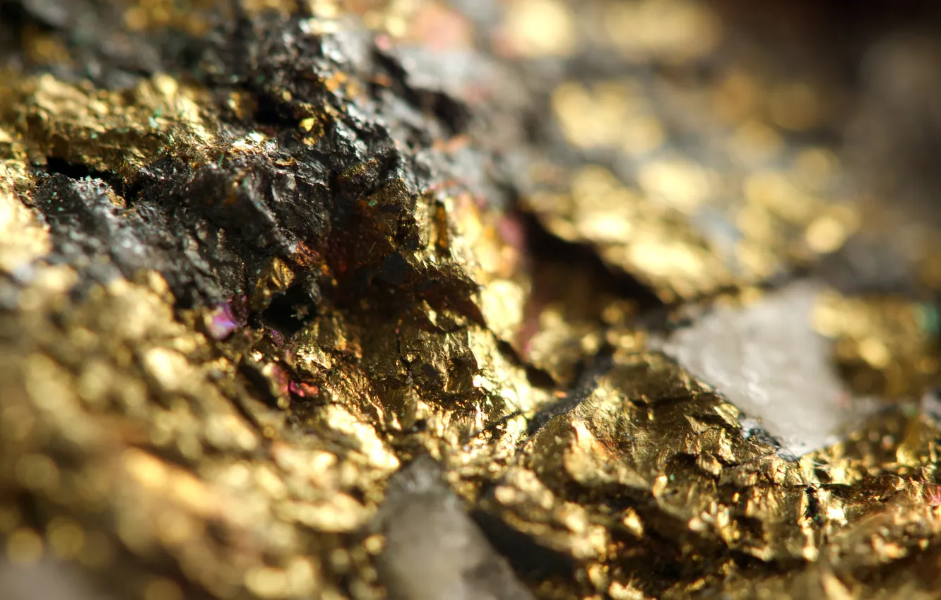 Фото обои metal, gold, pattern, rocks, mineral