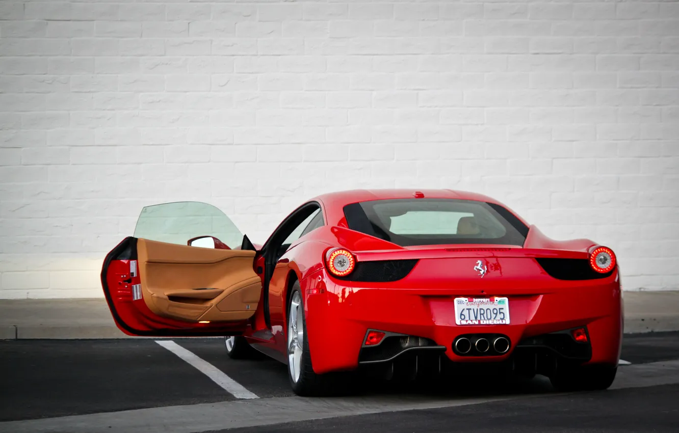 Фото обои машина, дверь, Феррари, Ferrari, суперкар, 458, Italia