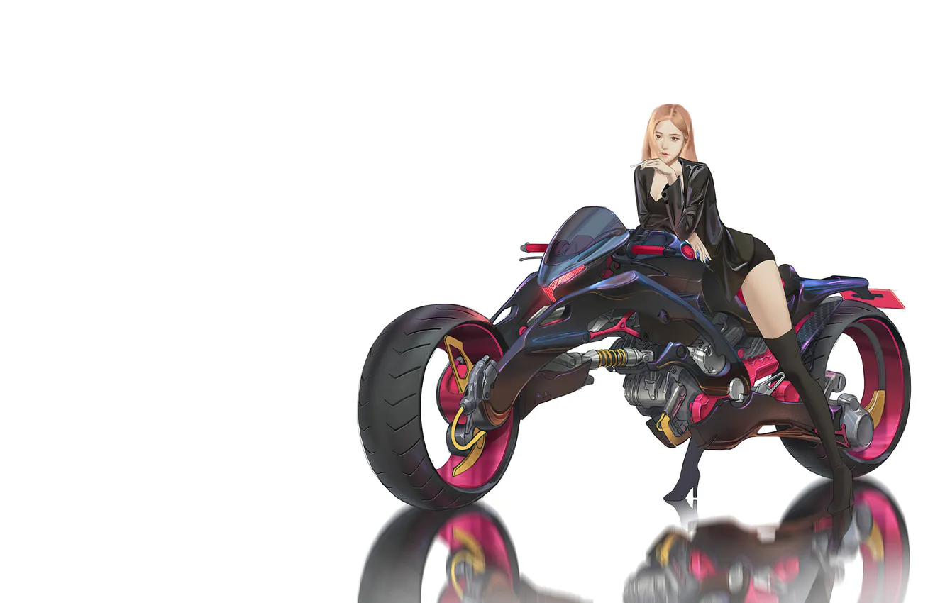 Фото обои music, k-pop, biker, vocals, blackpink