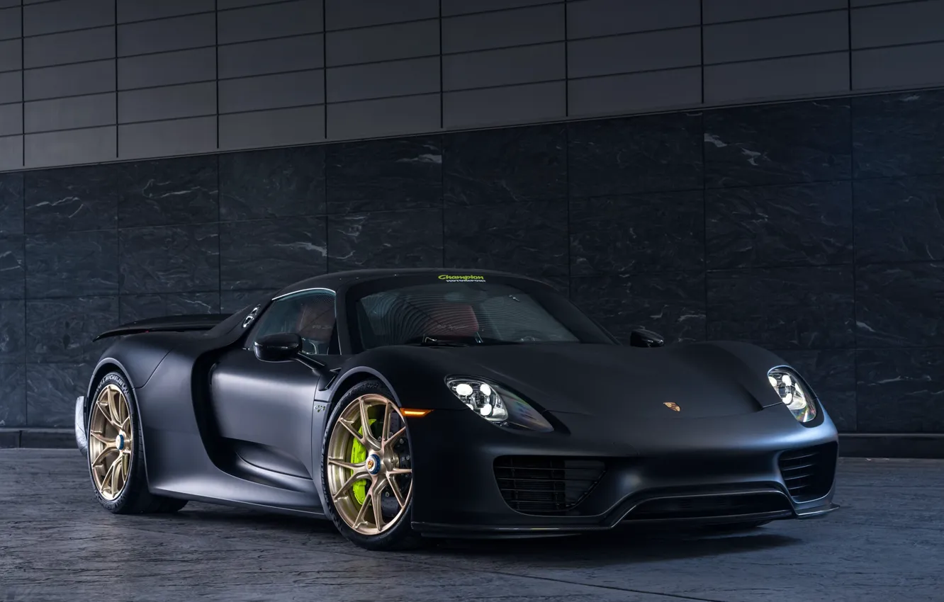 Фото обои Porsche, Spyder, 918, Gray, VAG, E-hybrid