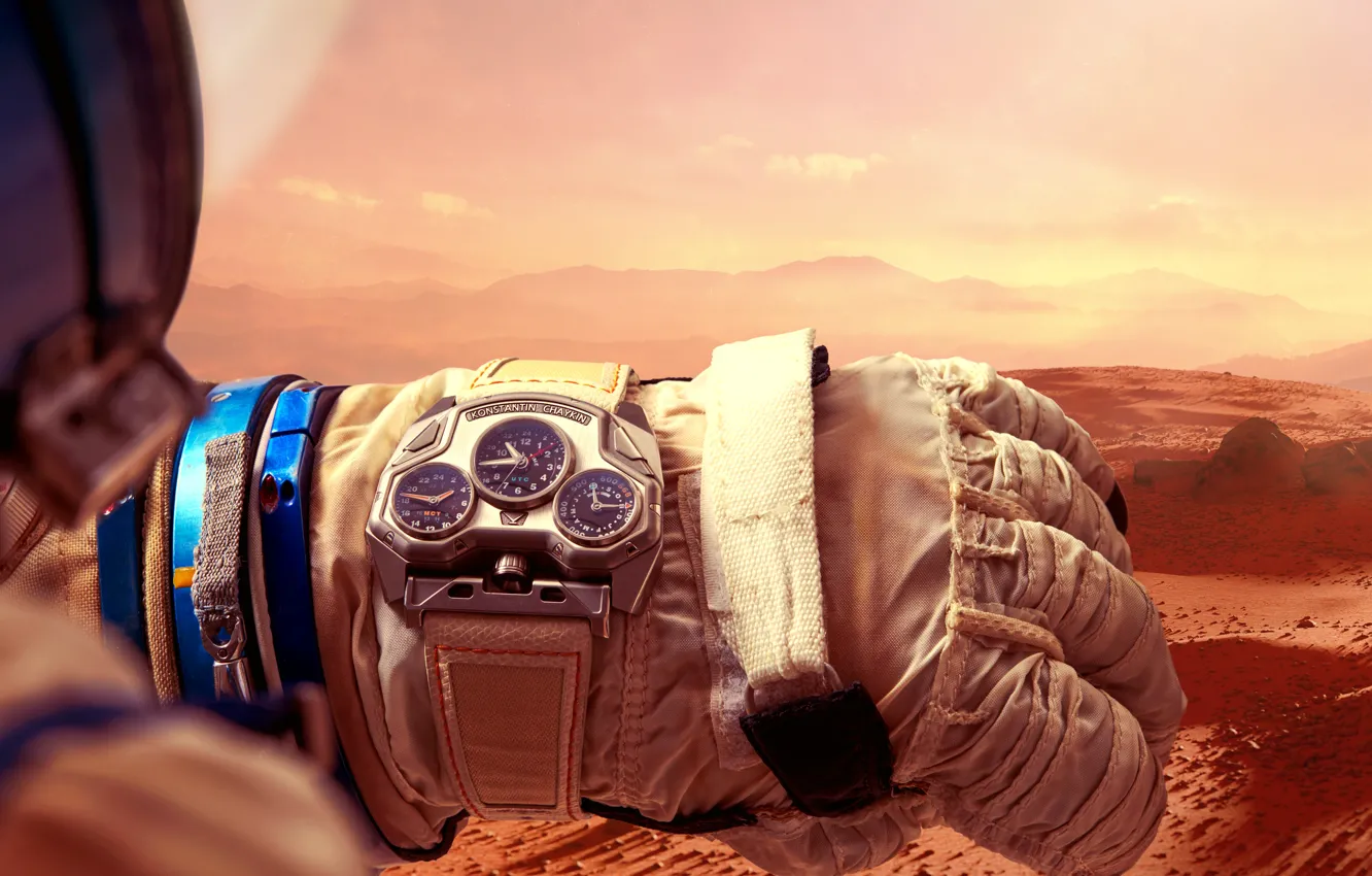 Фото обои Часы, наручные часы, Константин Чайкин, Konstantin Chaykin, Mars Conqueror, часы с марсианским временем, Konstantin Chaykin …