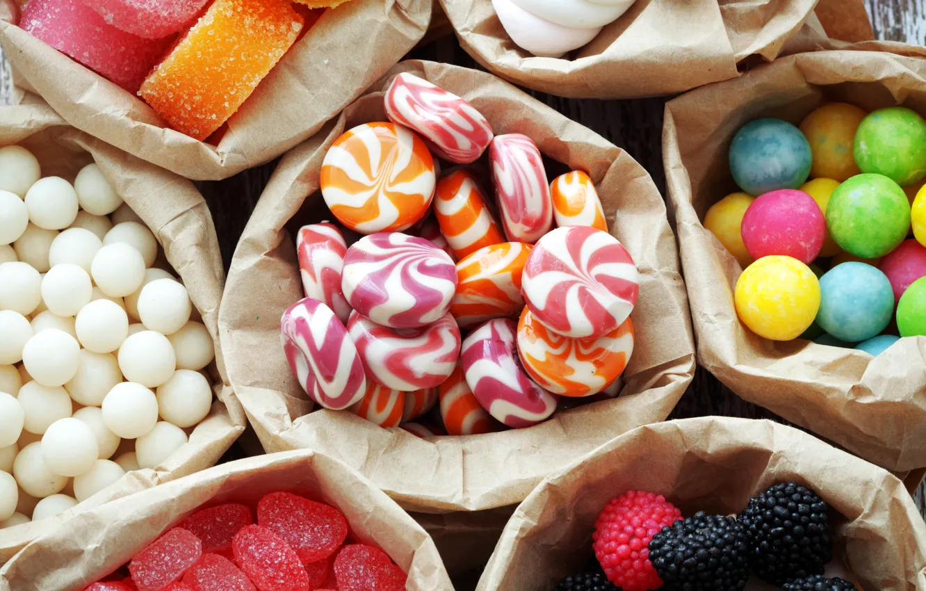Фото обои шарики, конфеты, сладости, леденцы, разноцветные, мармелад, ассорти