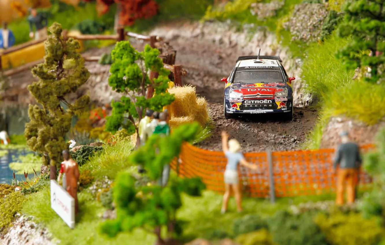 Фото обои Модель, Citroen, DS3, WRC, Ралли, Sebastien Loeb, Макет, Diorama