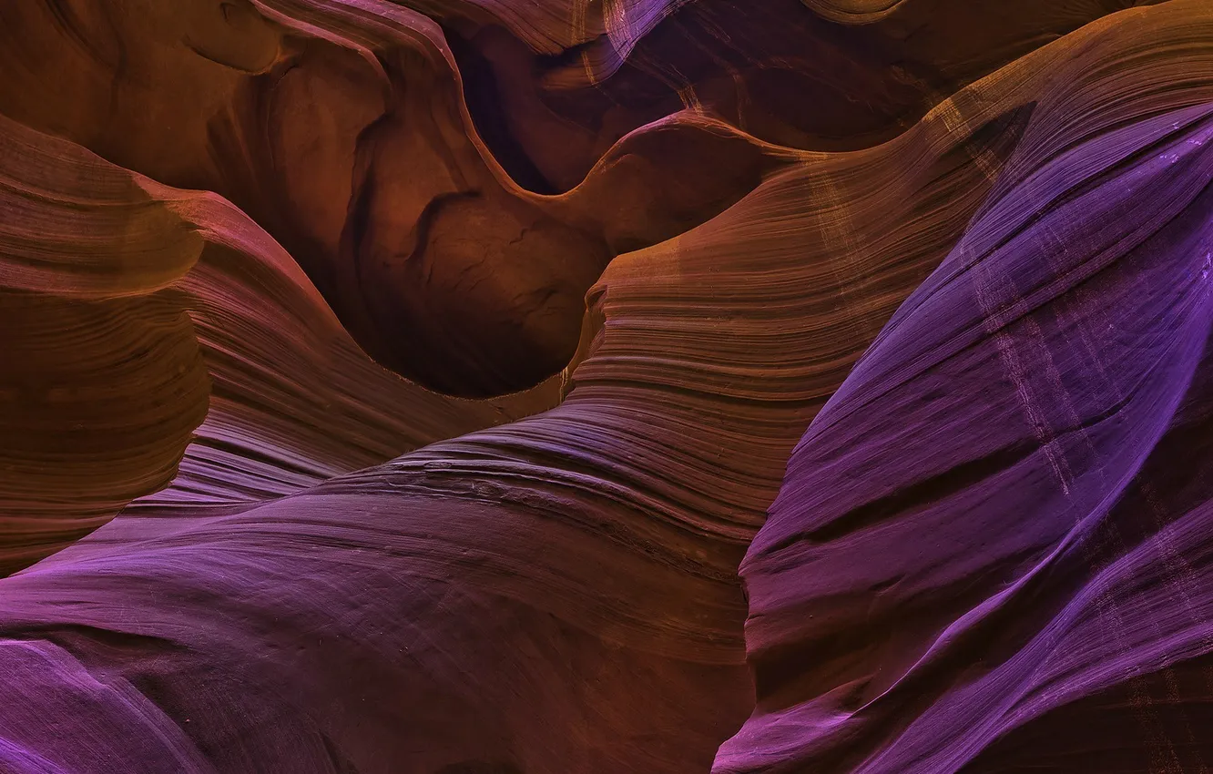 Фото обои волны, цвета, пещера, рельеф, песчаники