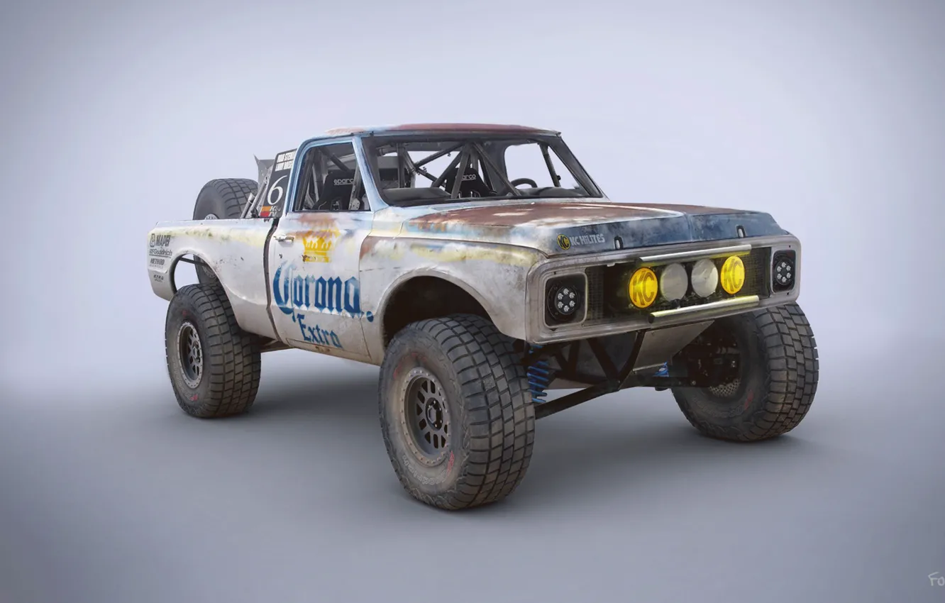 Фото обои автомобиль, Chevrolet C10, Trophy Rat