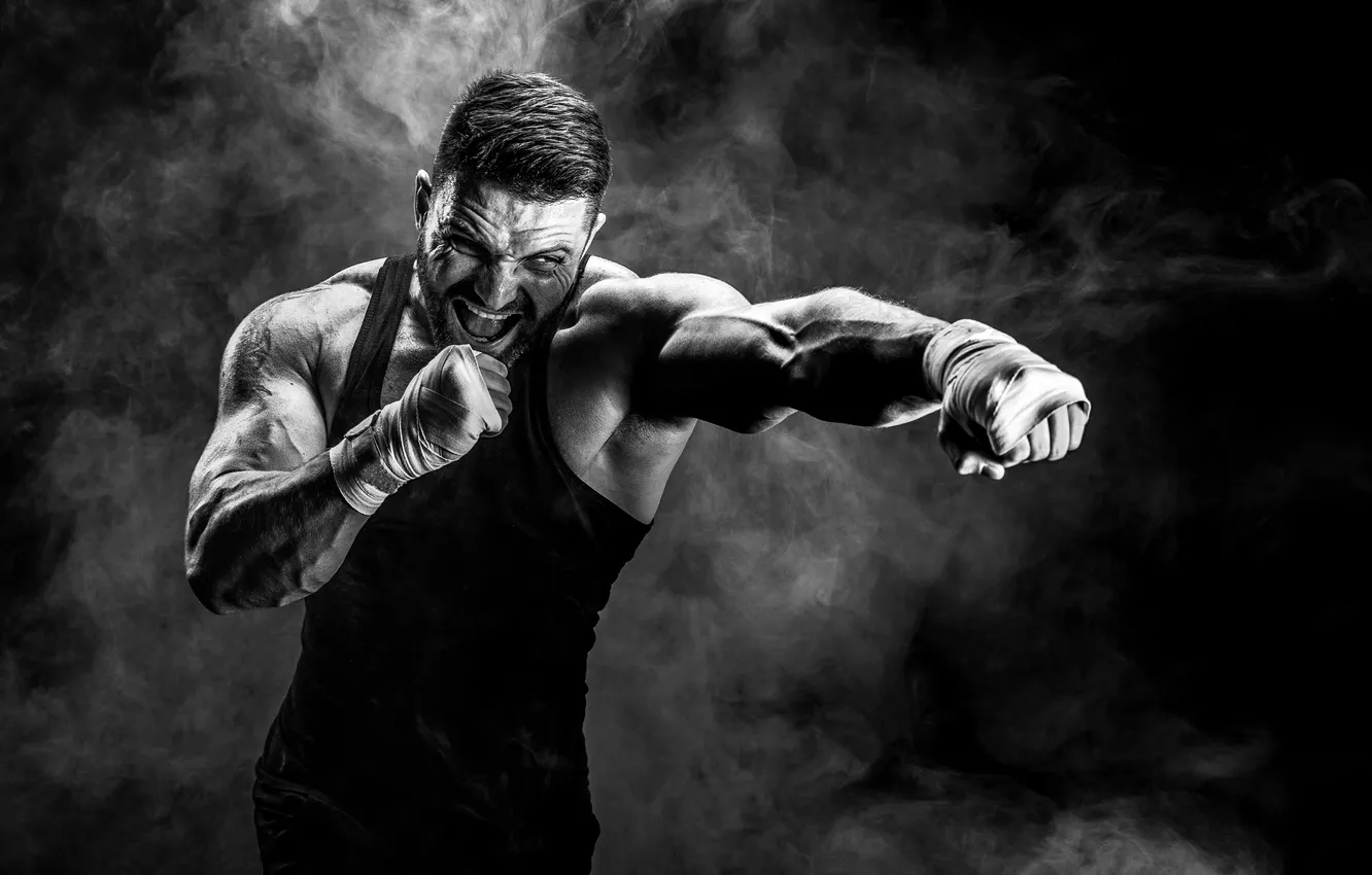 Фото обои fight, exercise, boxing, competition, combat, caucasian, boxer, conscious