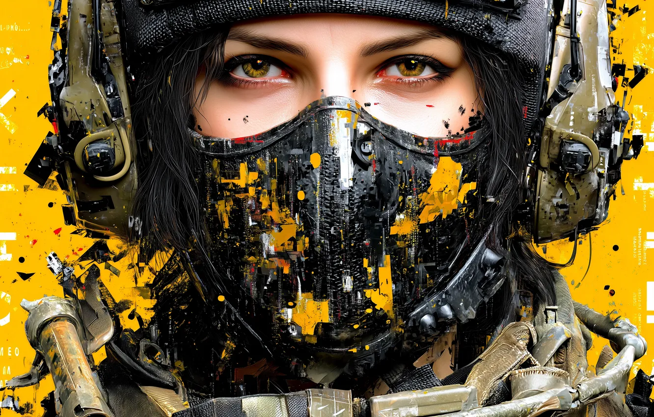 Фото обои girl, fantasy, soldier, armor, science fiction, sci-fi, cyberpunk, digital art