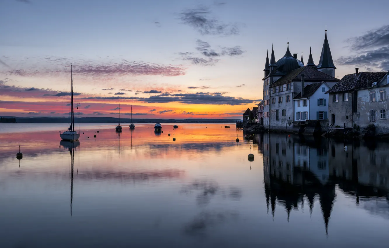 Фото обои замок, Швейцария, Switzerland, Боденское озеро, Thurgau, Штекборн