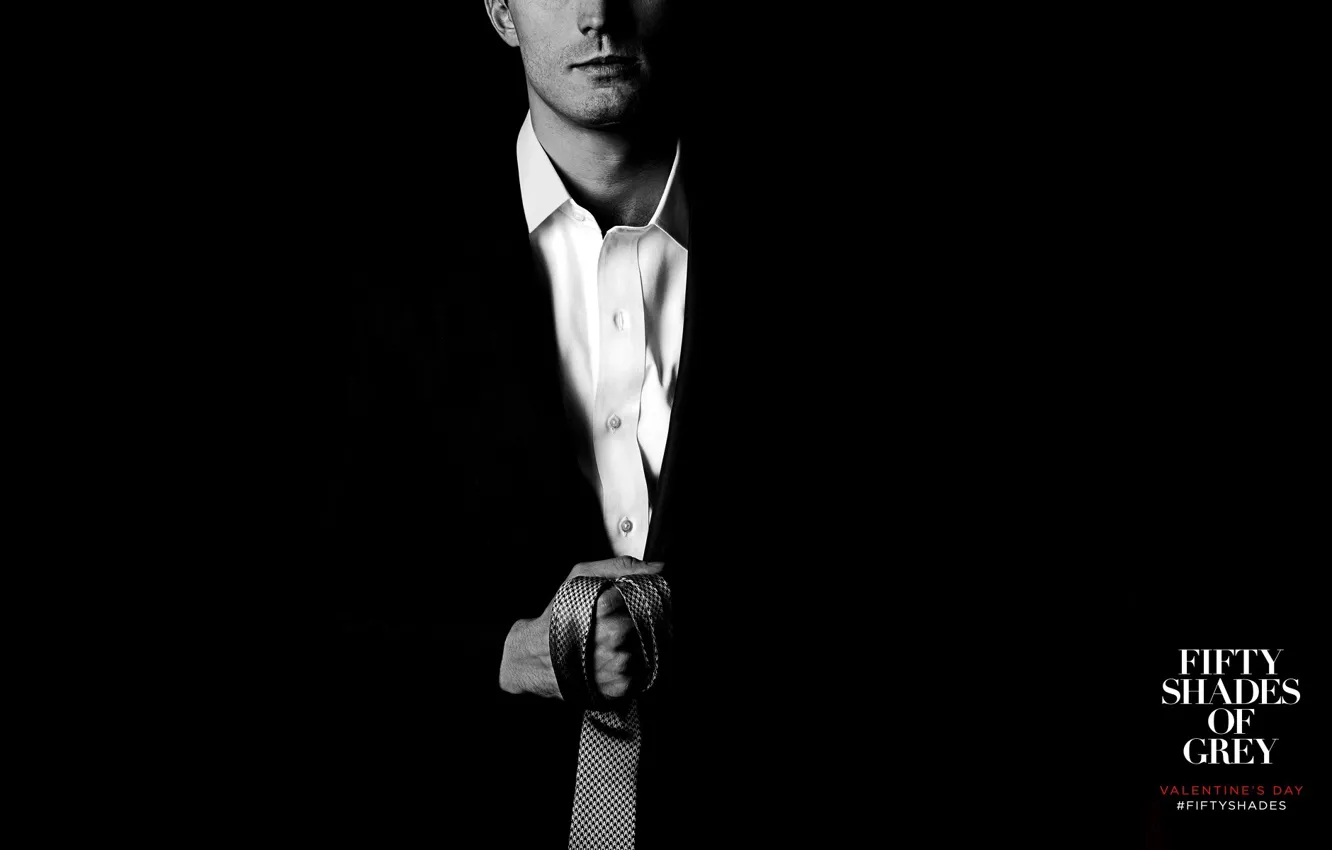 Фото обои галстук, мужчина, мелодрама, драма, 2015, Пятьдесят оттенков серого, Fifty Shades of Grey