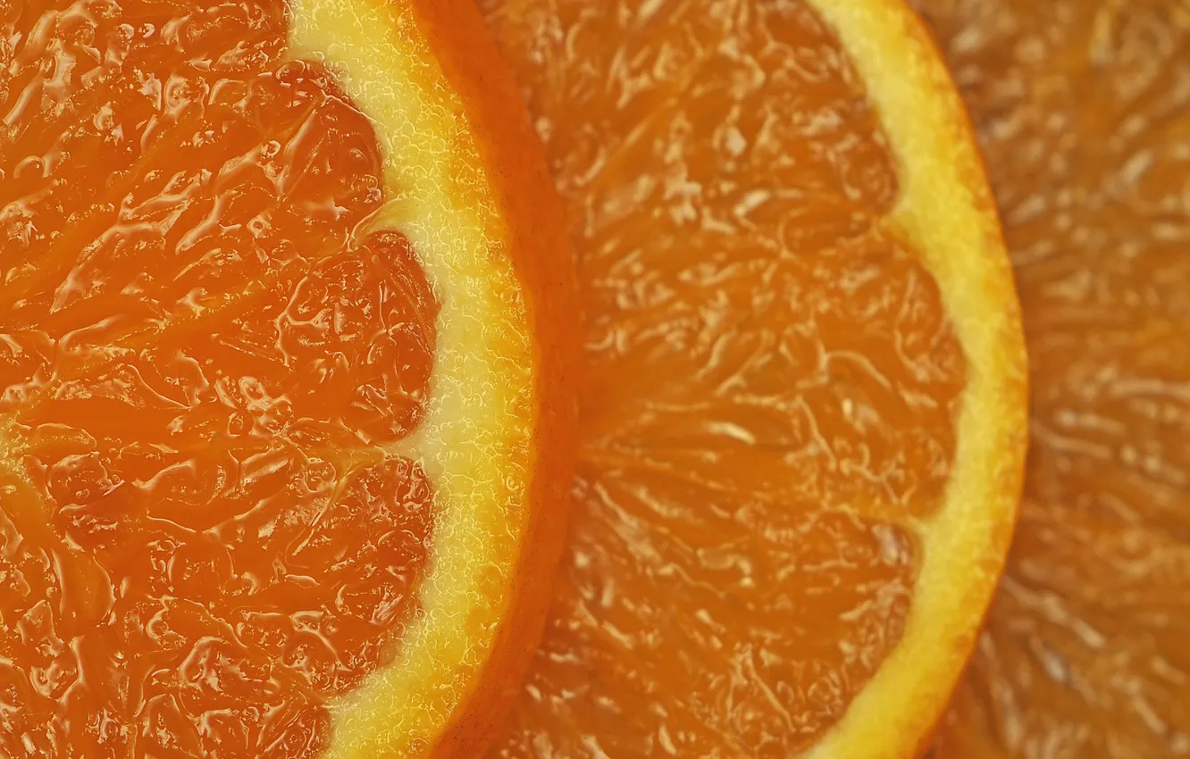 Фото обои фон, цвет, апельсин, дольки