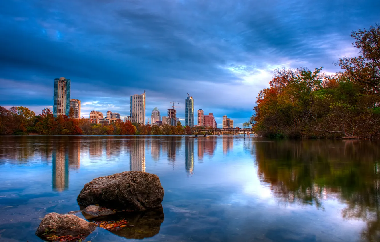 Фото обои Остин, Sunset, Austin, usa, Texas, Техас, Lou Neff Point, Zilker Park