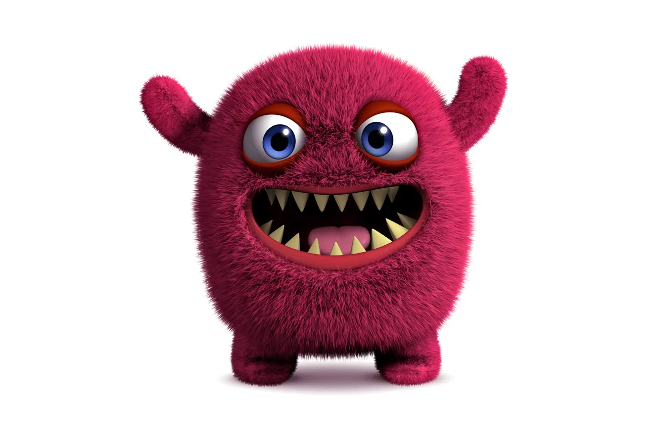 Фото обои monster, face, funny, cute, fluffy