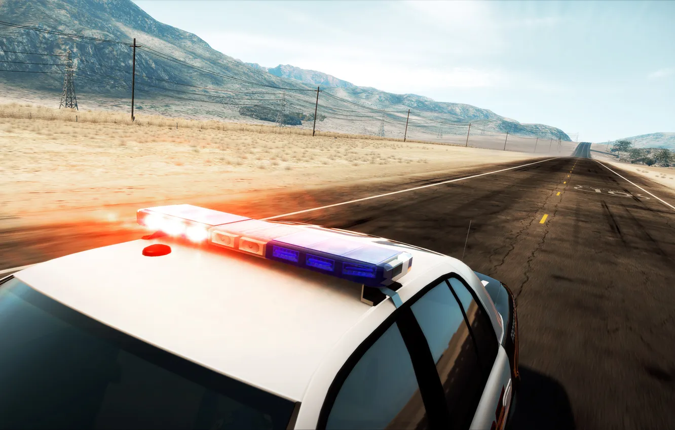 Фото обои дорога, пустыня, Need for Speed, Hot Pursuit, шоссе 10