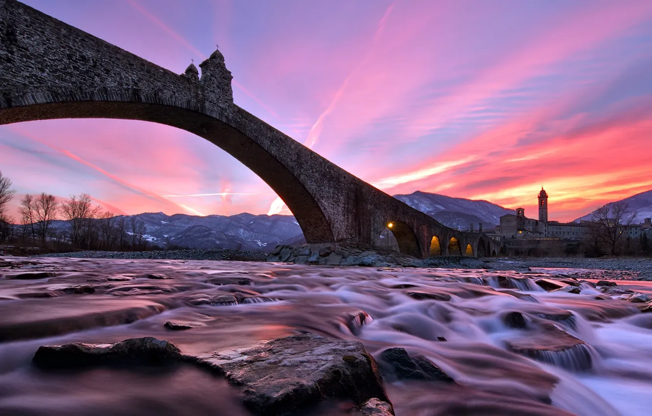 Фото обои Italia, Bobbio, Emilia Romagna