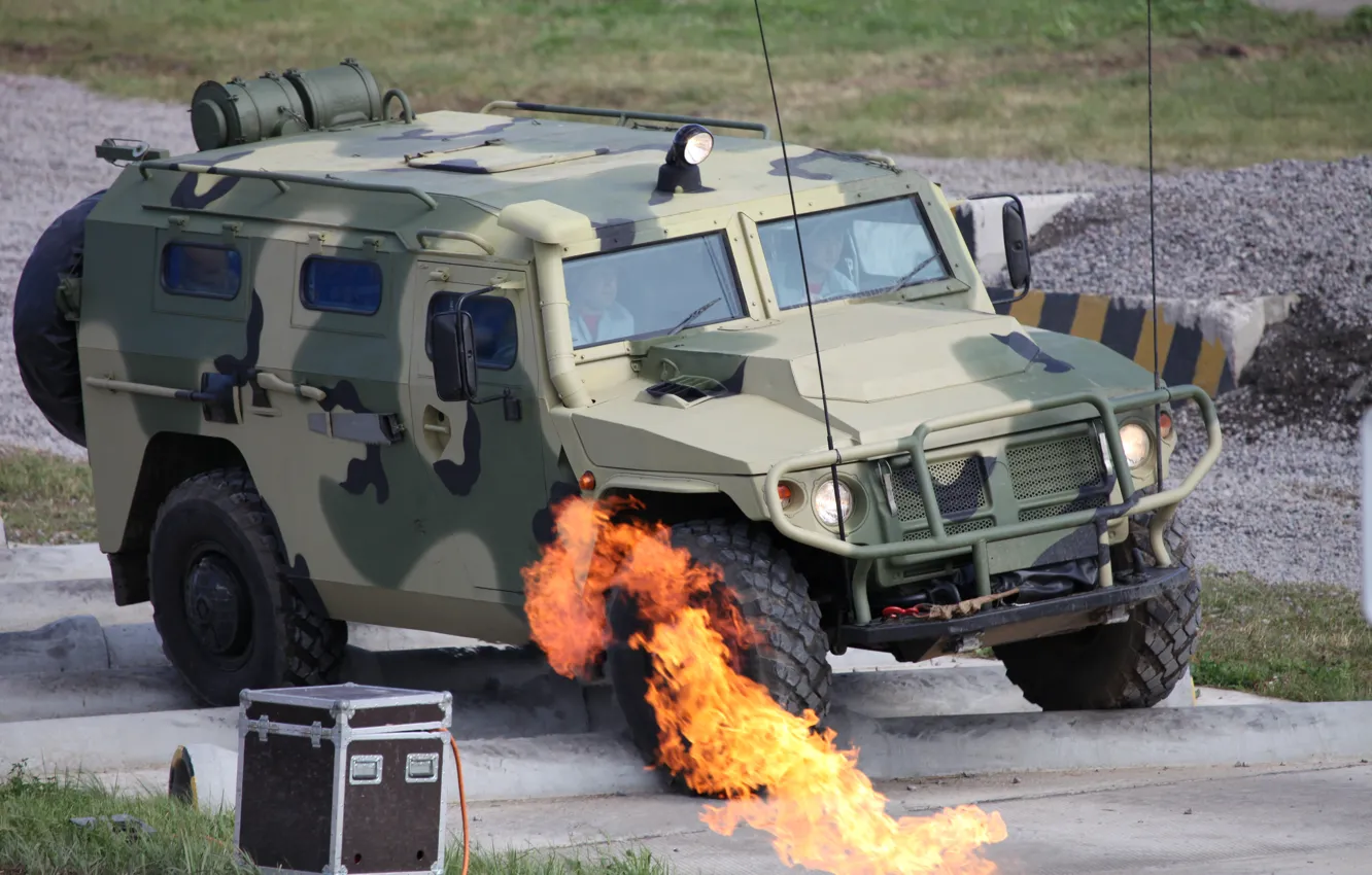 Фото обои армия, Тигр, Россия, бронеавтомобиль, армейский автомобиль-внедорожник, ГАЗ-2330