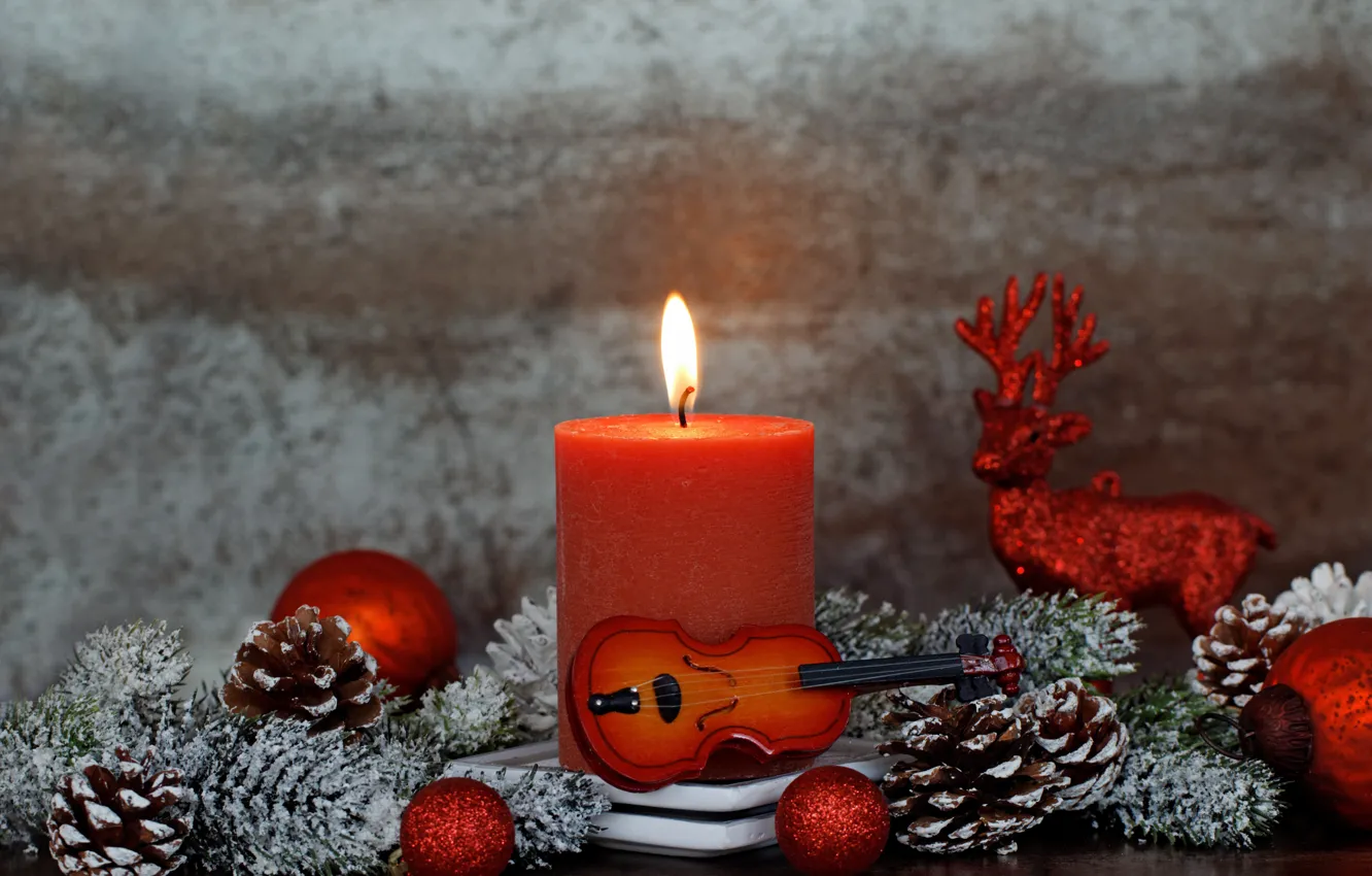 Фото обои свечи, Новый Год, Рождество, merry christmas, decoration, xmas, holiday celebration