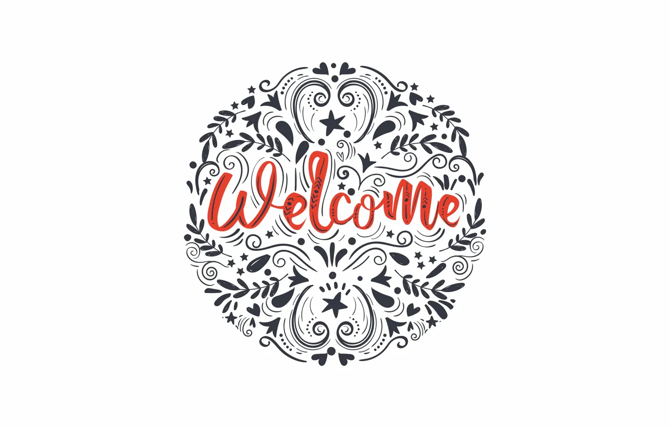 Фото обои надпись, узор, рисунок, графика, шрифт, welcome, добро пожаловать