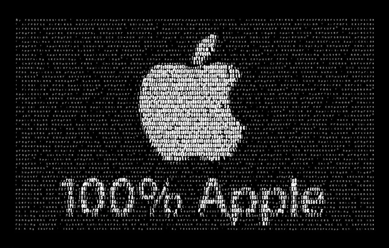 Фото обои буквы, apple, 100%
