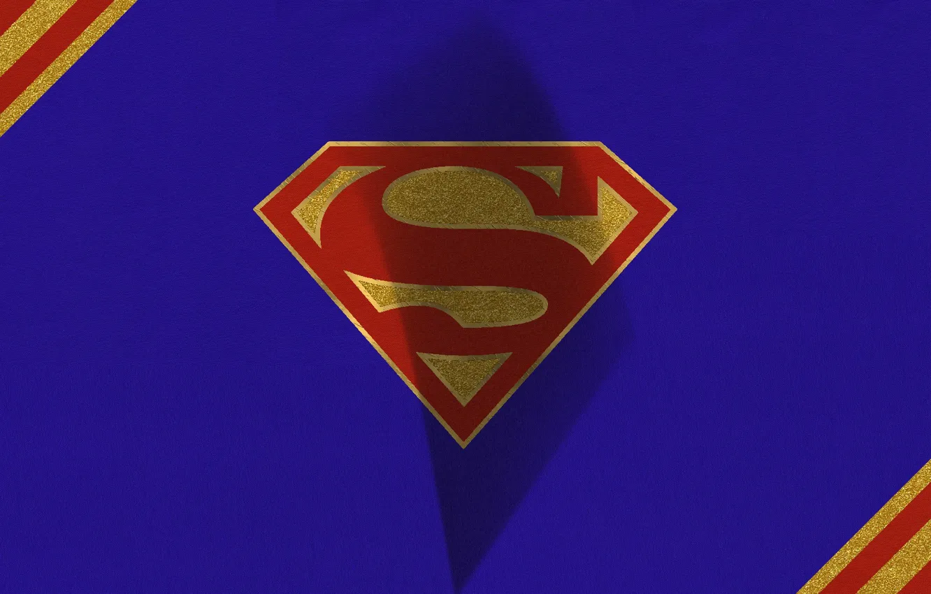 Фото обои red, logo, superman, blue, man of steel