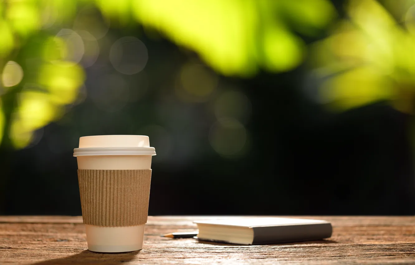 Фото обои кофе, утро, чашка, книга, hot, heart, romantic, coffee cup
