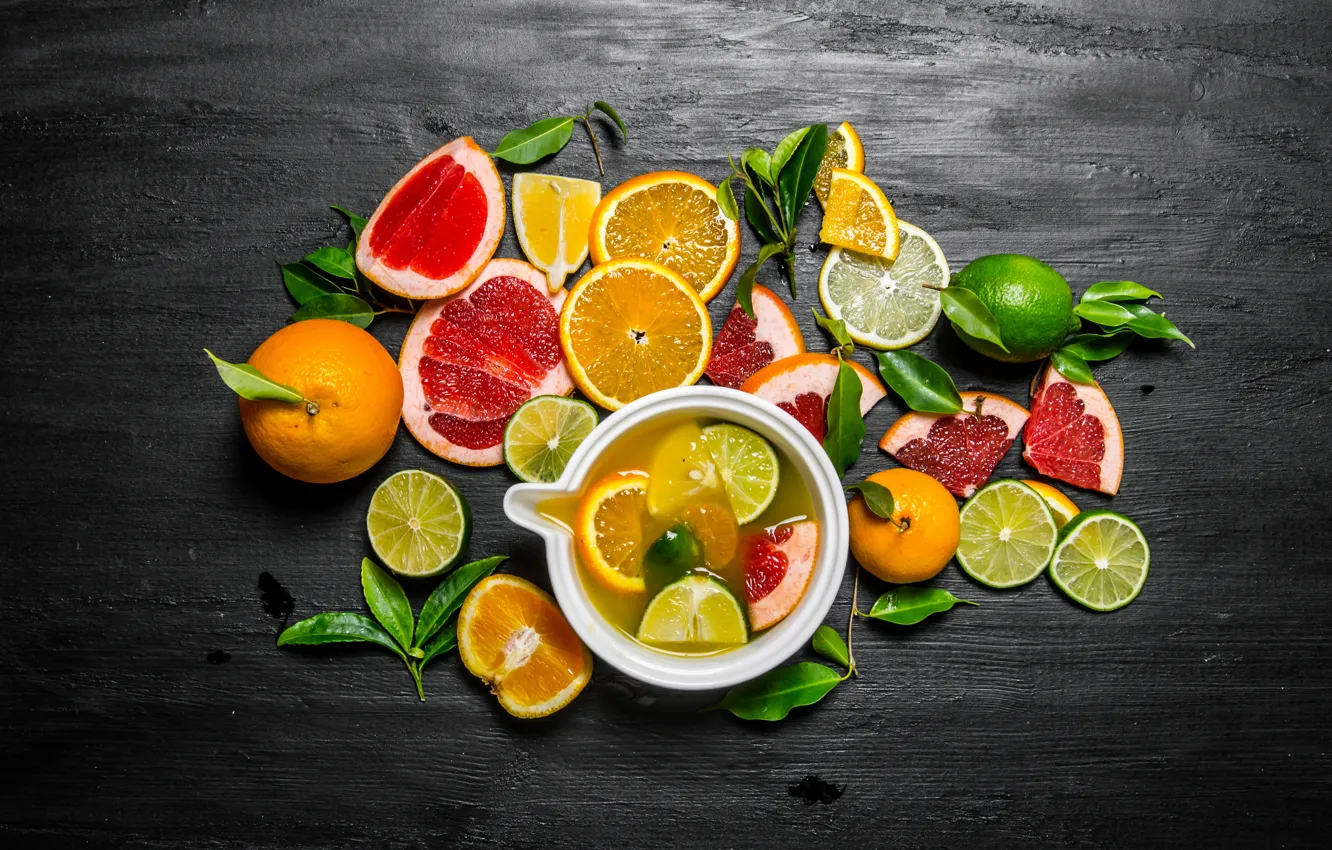 Фото обои лайм, напиток, цитрусы, грейпфрут, фреш, drink, lime, мандарин