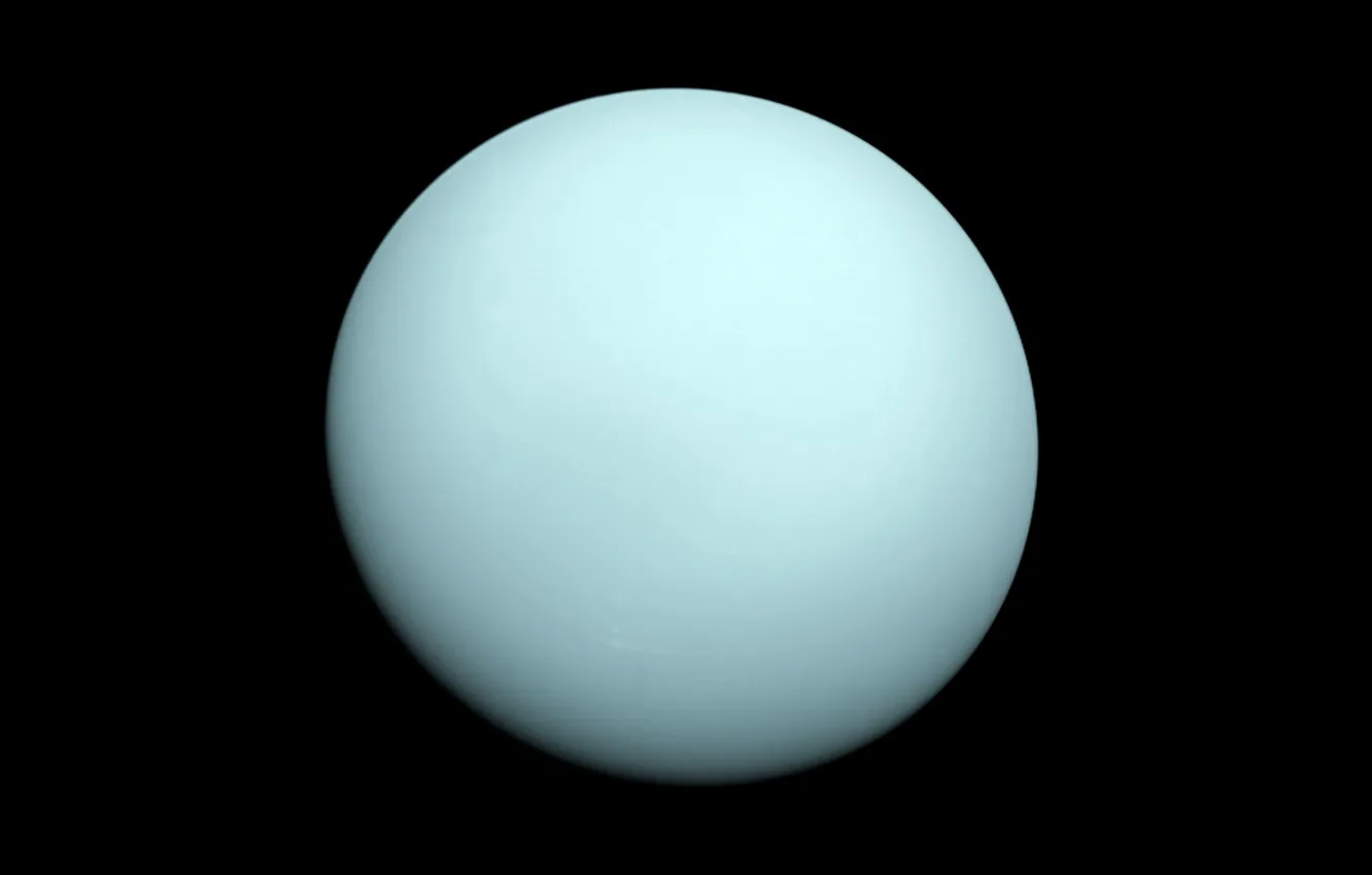 Фото обои планета, Уран, 1986 год, Вояджер-2
