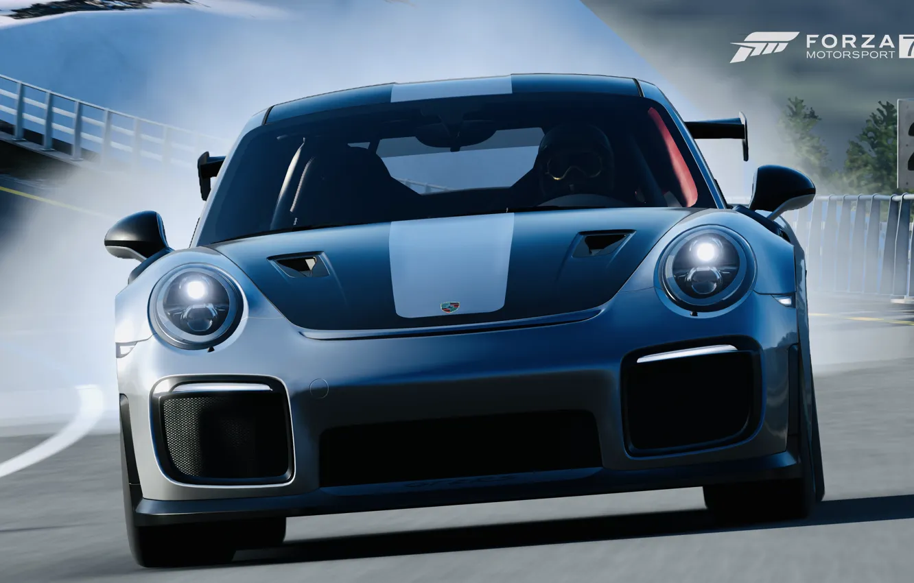 Фото обои HDR, 911, Porsche, Game, GT2 RS, FM7, UHD, Forza Motorsport 7