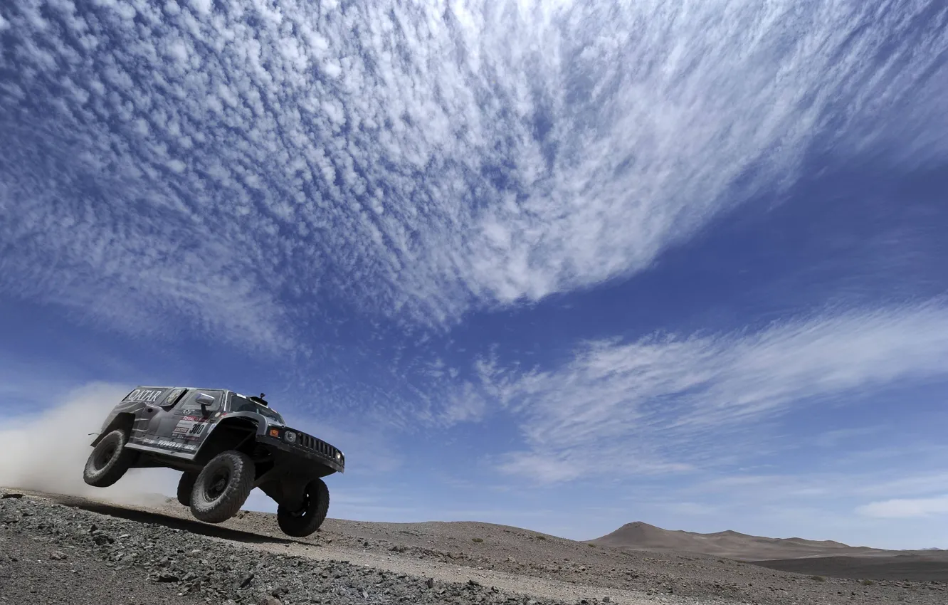 Фото обои Небо, Облака, Черный, Спорт, Гонка, День, Rally, Dakar