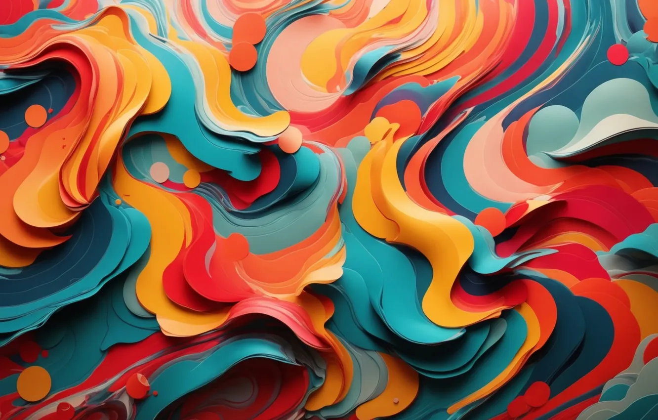 Фото обои abstraction, spots, multicolored