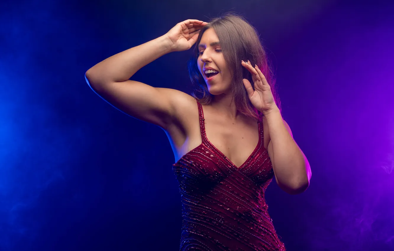 Фото обои поза, платье, ALEXIA