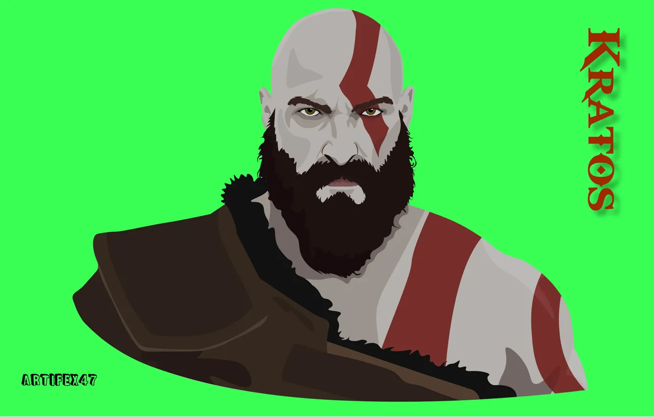 Фото обои взгляд, Kratos, God of War